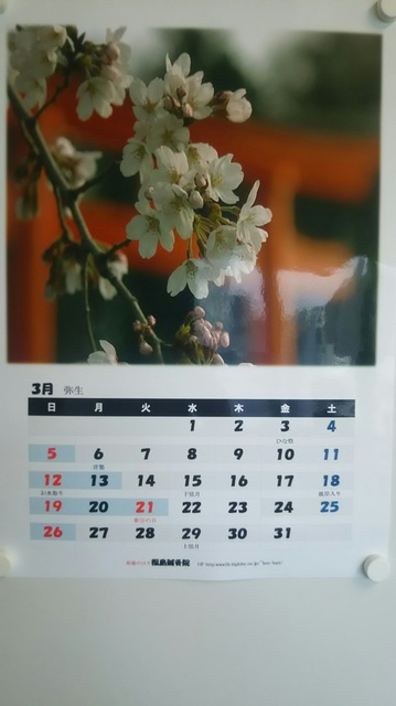 院内カレンダー・三島の桜.JPG